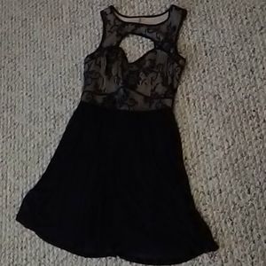 Pretty Party Dress with lace detail and cutouts in front and back